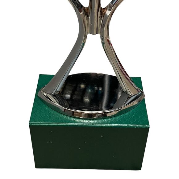 Rite Lite Ltd Silver Tone Modern Menorah Hanukkah - Picture 2 of 4